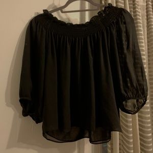 Off-the-Shoulder Ruched Blouse